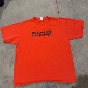 Anvil Vintage Orange "Be At One With Your package" T-Shirt